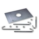 Anchorage Base with Clamps for L-Bar & M-Bar Gate Openers